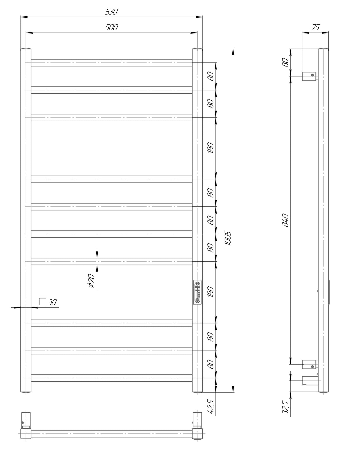 Ladder Lux 10 Chrome