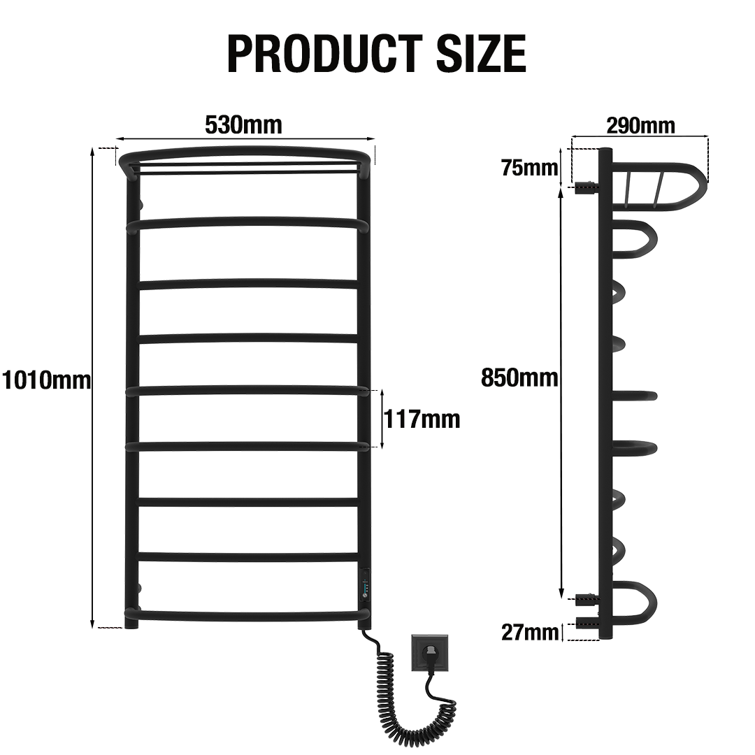 Kaskade Mit Regal 9 Schwarz