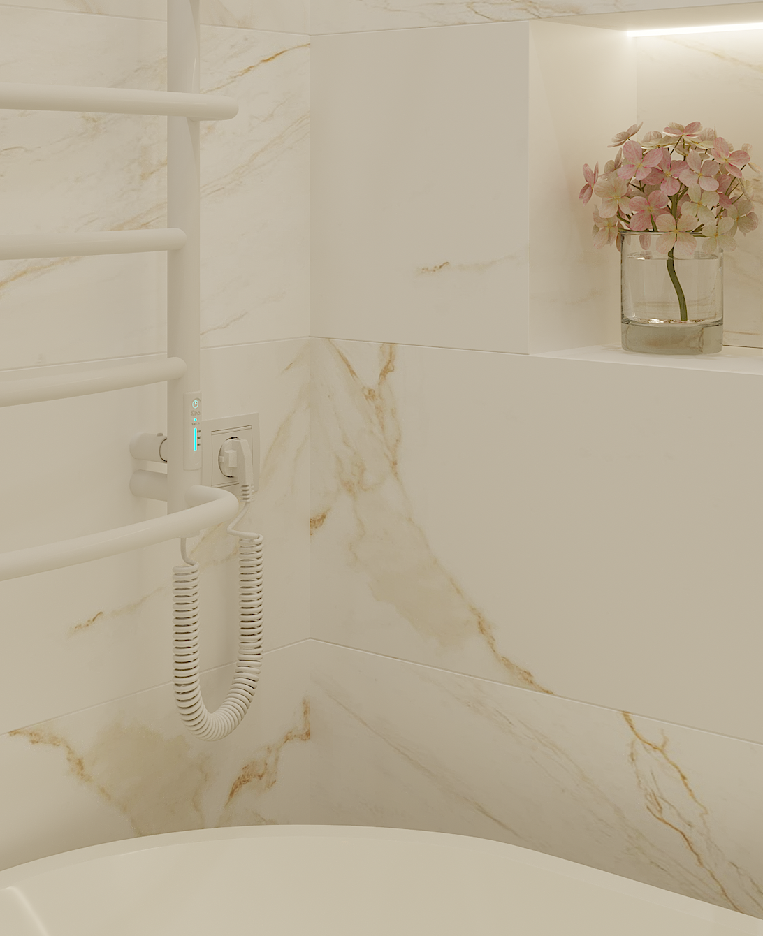 Kaskáda s poličkou 9 White