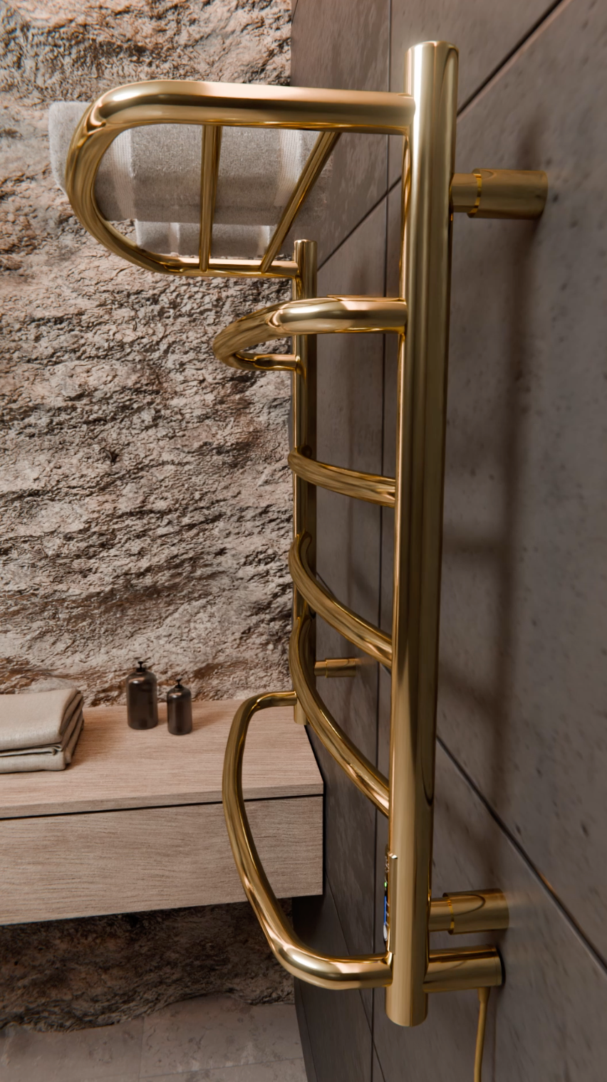 Cascade with Shelf 6 Gold