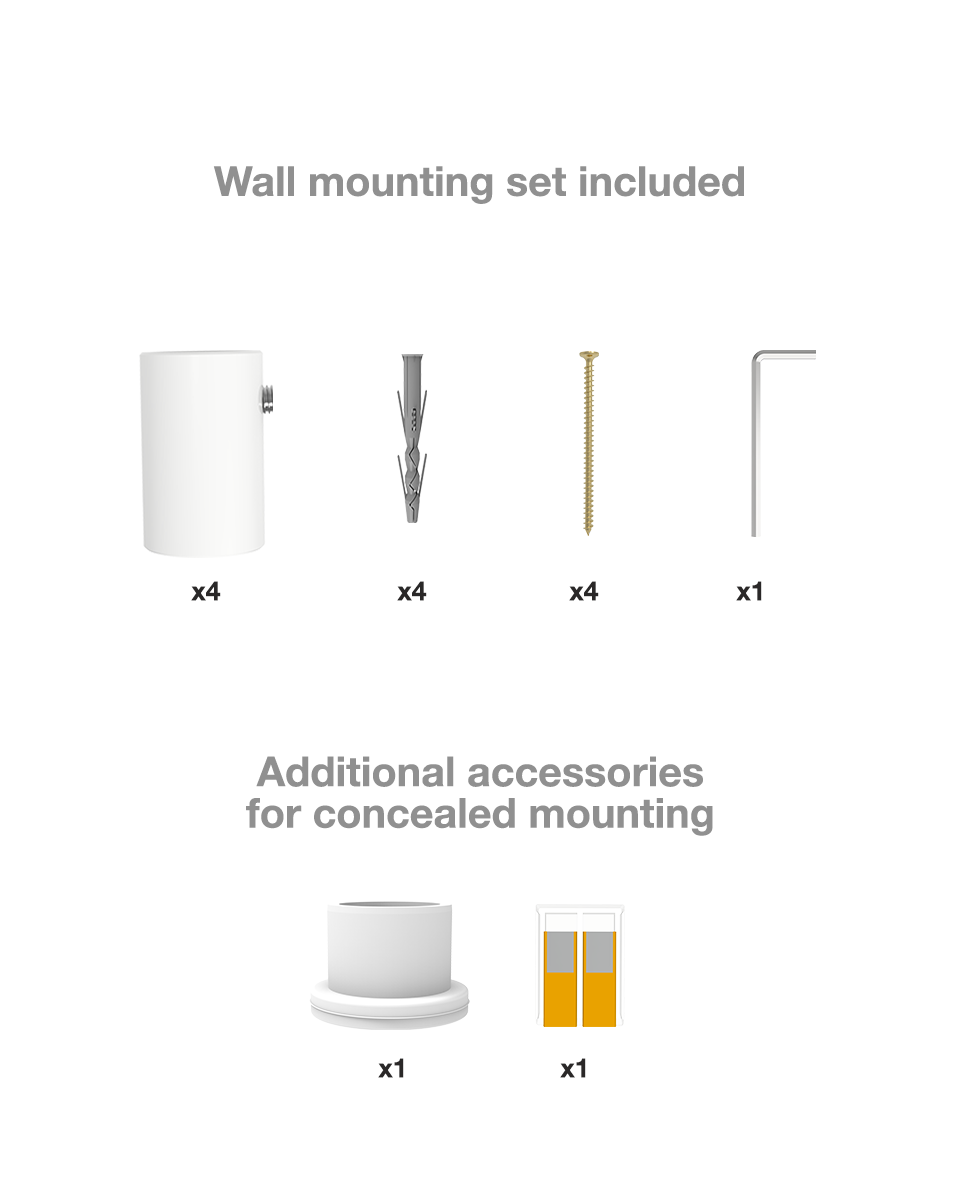 Cascade with Shelf 6 White